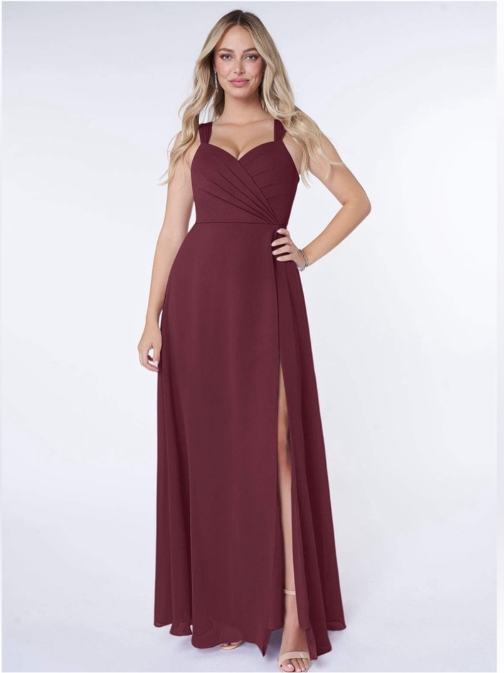 Azazie Nahrin Dress- Cabernet- Size 2